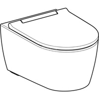 Wisząca miska WC Geberit ONE, TurboFlush, z deską sedesową: biały-mat / chrom