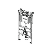 TECEprofil - stelaż podtynkowy do WC ze spłuczką podtynkową uruchamianą z przodu, do uniwersalnego podłączenia toalety myjącej, wysokość 980 mm