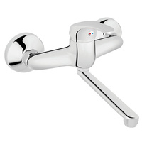 BASIC bateria umywalkowa ścienna, chrom