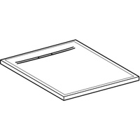 Brodzik kwadratowy Geberit Sestra 90x90 cm, szary