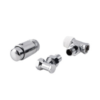 PHA-025 Komplet termostatyczny kątowy do podłączenia grzejnika (chrom)