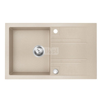 MEZZO II zlewozmywak granitowy 1-komorowy 48/78, piasek