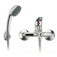 SMILE bateria wannowa ścienna, chrom