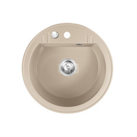 MEZZO II zlewozmywak granitowy 1-komorowy fi51, piasek