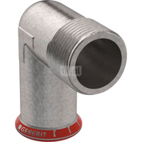 Kolano GEBERIT Mapress C-Stahl przejściowe Stal Ocynk x Stal x 3/8'' (Mufa zaciskowa x Gwint zewnętrzny gazowy stożkowy)