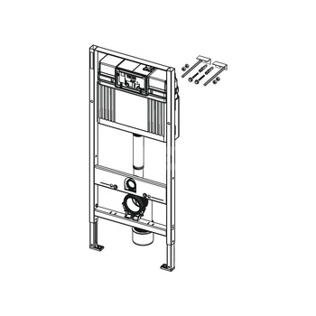 TECEbase - stelaż podtynkowy do WC ze spłuczką Base (w komplecie wsporniki ścienne 9380300)