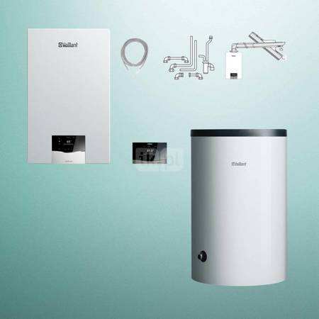 Pakiet - Kocioł gazowy jednofunkcyjny VAILLANT ecoTEC plus VC 15CS/1-5 kondensacyjny wiszący 2.8-16.4kW + Zestaw powietrzno-spalinowy  + Regulator sensoCOMFORT 720 + Zasobnik c.w.u VIH R 200/6 B