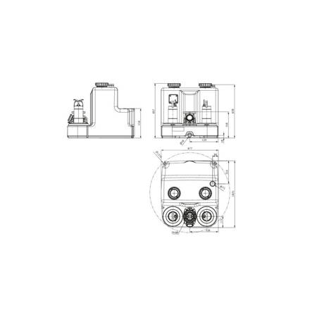 Pompa do ścieków WILO DrainLift SANI-XL50 Hz / 5.5m³/h / 3.2W