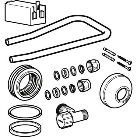 Zestaw montażowy do spłuczek natynkowych